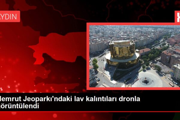 Nemrut Jeoparkı’ndaki lav kalıntıları dronla görüntülendi