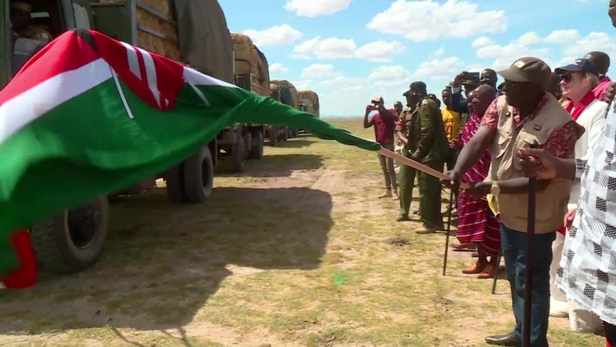 Kenya’daki Ulusal Parklarda Vahşi Hayvanlar İçin Yiyecek Dağıtıldı